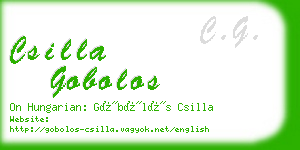 csilla gobolos business card
